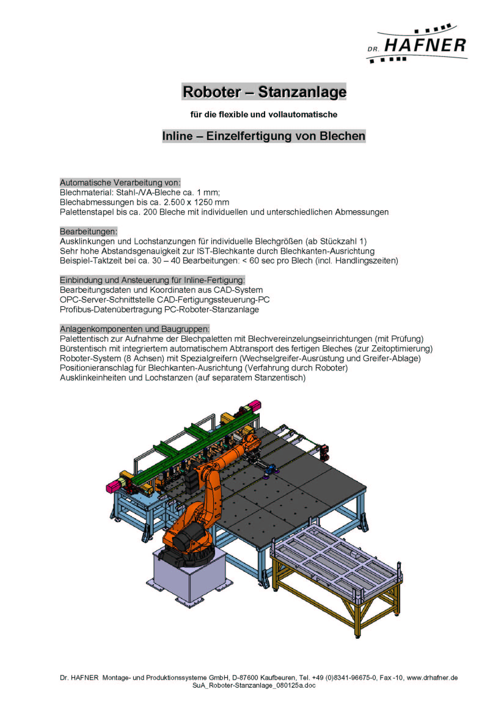 Dr. HAFNER_PKWP_59 Roboter Stanzanlage Einzelfertigung